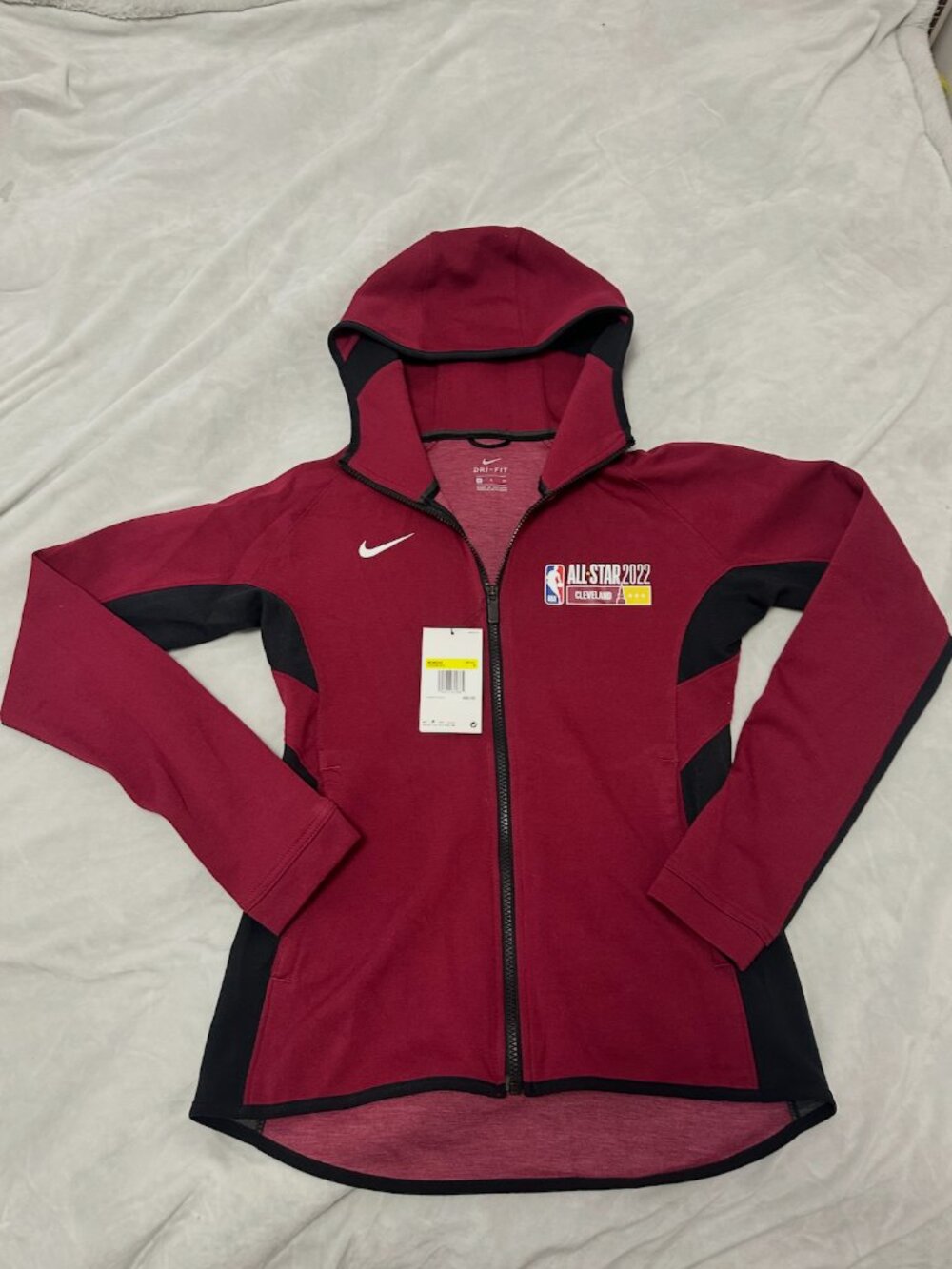 NWT Nike NBA All Star Game 2022 Cleveland Full Zip Hoodie Maroon Womens S